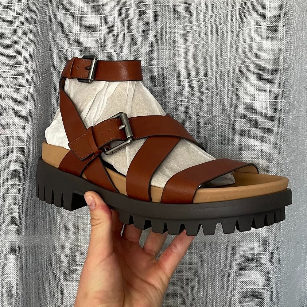 Brand New Sam Edelman Leather Ankle Wrap Sandals